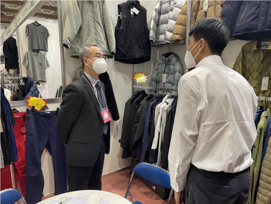 绍兴·越城“一码找订单”境外代参展专区再次精彩亮相2022日本东京亚洲纺织成衣展！